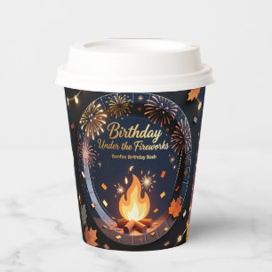 Elegant Bonfire Night Birthday Party Paper Cups