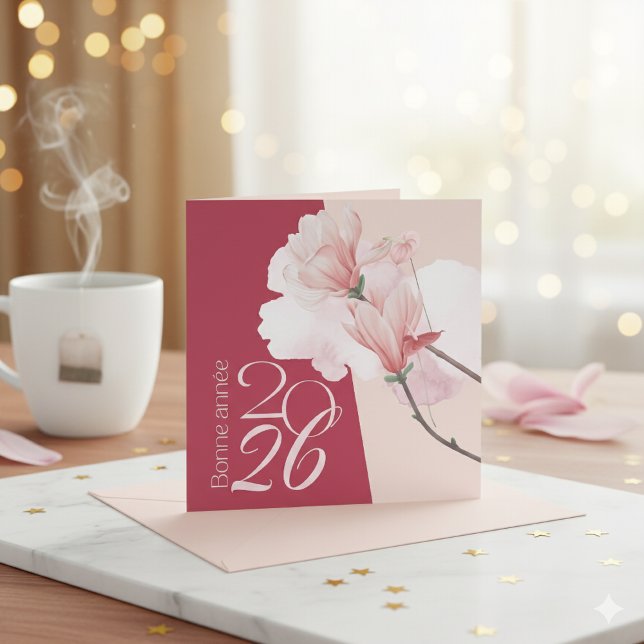 Elegant Bonne Année 2026 Floral Card (Creator Uploaded)