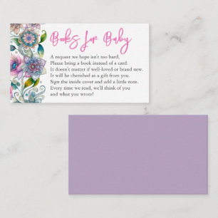 Elegant Book For Baby Invitation Enclosure Card