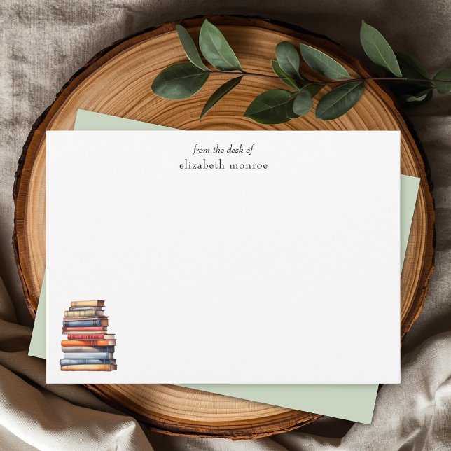 Elegant Book Lover's From The Desk Of Personalized Card (Creator Uploaded)