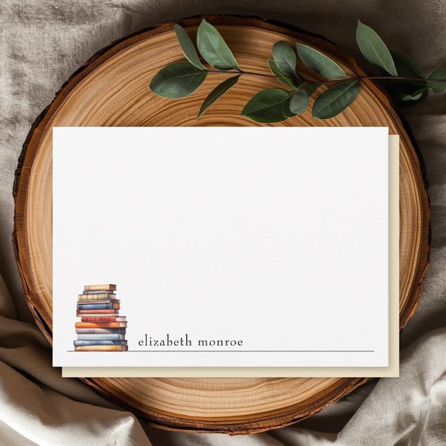 Elegant Book Lover's Personalized Card (Creator Uploaded)