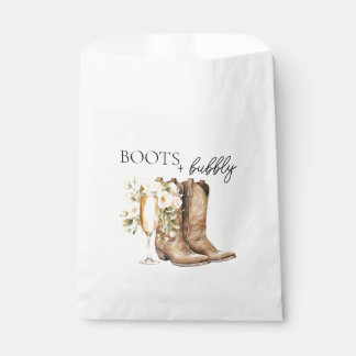 Elegant Boots and Bubbly Bridal Shower  Favour Bags
