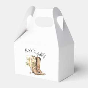 Elegant Boots and Bubbly Wester Bridal Shower Favour Box