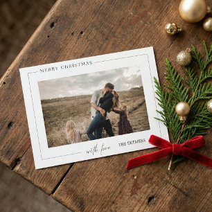 Elegant Border Minimalist Holiday Card