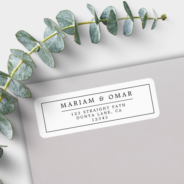 Elegant Border Minimalistic Return Address (Creator Uploaded)