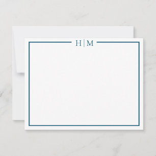 Elegant Border Monogrammed Minimalist Card