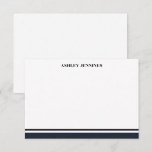 Elegant Border Personalised Business Black White  Card