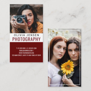 Elegant Border Photographer Business Card