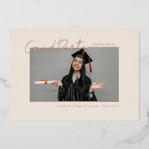 Elegant border single photo minimal Grad Party