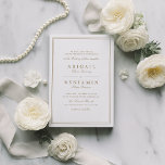 Elegant borders gold classy minimalist wedding invitation<br><div class="desc">Elegant gold colour minimalist design,  simple and classy. Great for modern classic wedding,  vintage wedding and formal wedding.
See all the matching pieces in the collection.</div>