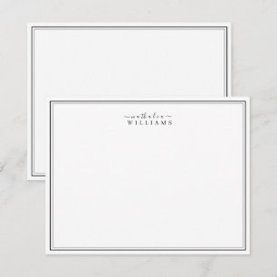 Elegant borders minimalist personalised monogram card