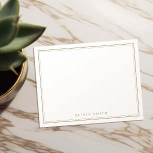 Elegant borders minimalist personalised Stationery Card