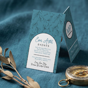 Elegant Botanical Arch Monogram Business Card