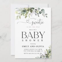 Elegant Botanical Baby Shower Invitation