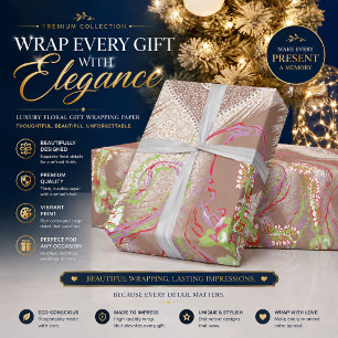 Elegant Botanical Baby Shower Wrapping Paper