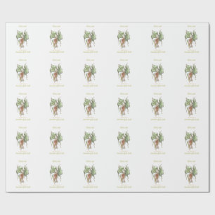 Elegant Botanical Bird Wrapping Paper