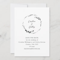Elegant Botanical Black and White Minimalist Serif
