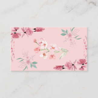 "Elegant Botanical Blooms: Seamless Floral Pattern Business Card