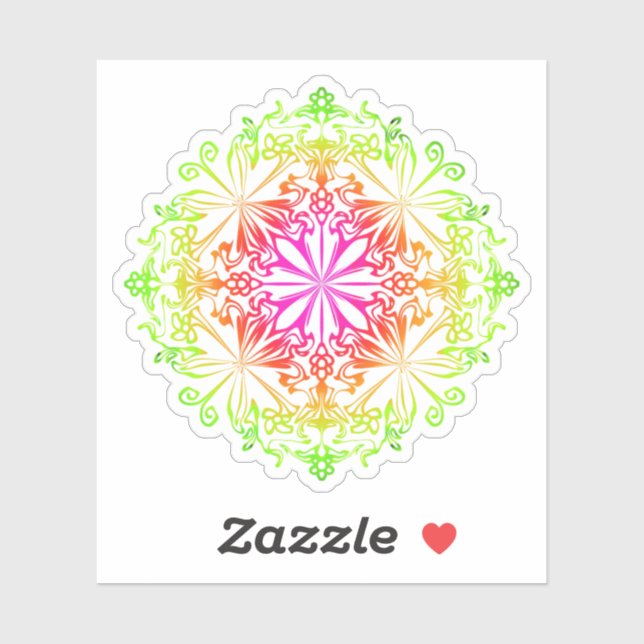 Elegant botanical boho colourful mandala  (Sheet)