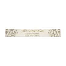 Elegant Botanical Business Return Address Labels |
