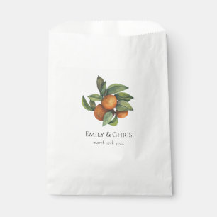 Elegant Botanical Citrus Greenery Favour Bags