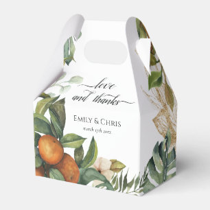 Elegant Botanical Citrus Greenery Favour Box