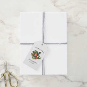 Elegant Botanical Citrus Greenery Gift Tags