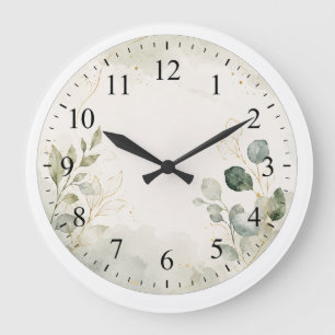 Elegant Botanical Clock Face