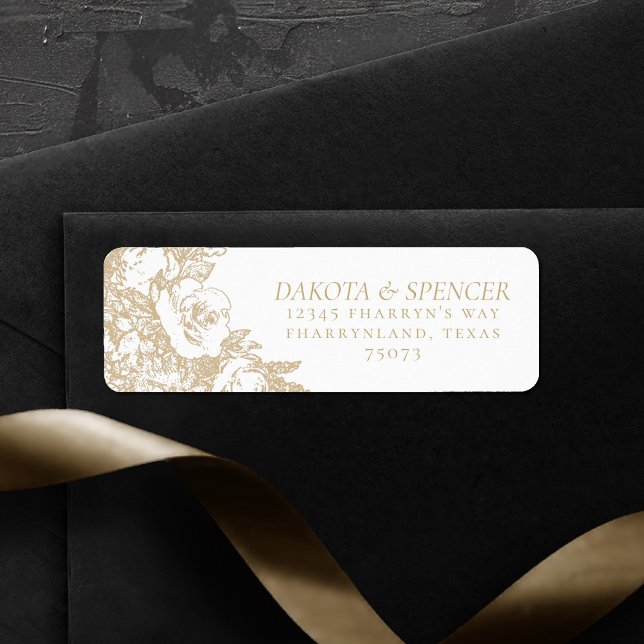 Elegant Botanical | Copper Rose Gold Address (Creator Uploaded)