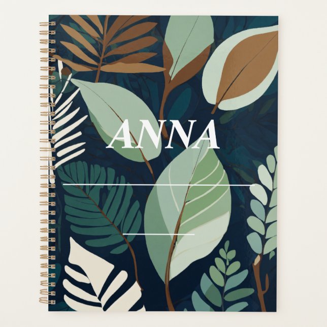 Elegant Botanical Custom Planner (Front)