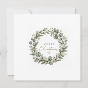 Elegant Botanical Eucalyptus Christmas Invitation