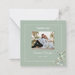 Elegant Botanical Eucalyptus Greenery Sage Colour  Card
