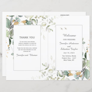 Elegant Botanical Eucalyptus Greenery Wedding