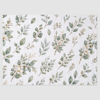 Elegant Botanical Eucalyptus Tissue Paper