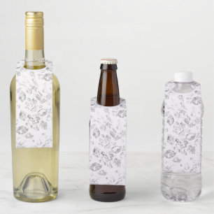 Elegant Botanical File Folder Set Bottle Tag