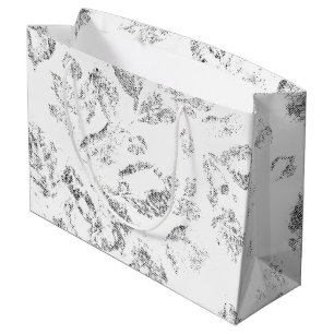 Elegant Botanical File Folder Set Large Gift Bag