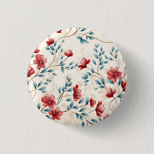 Elegant Botanical Floral Branch 3 Cm Round Badge