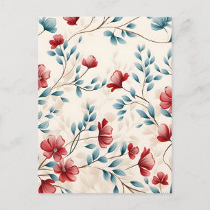 Elegant Botanical Floral Branch Announcement Postcard