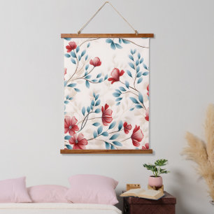 Elegant Botanical Floral Branch Hanging Tapestry