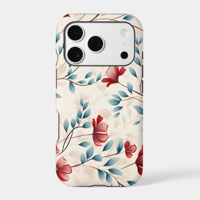 Elegant Botanical Floral Branch Pattern (Back)