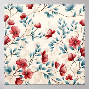 Elegant Botanical Floral Branch Poster