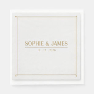 Elegant Botanical Floral Bridal Shower Personalise Napkin
