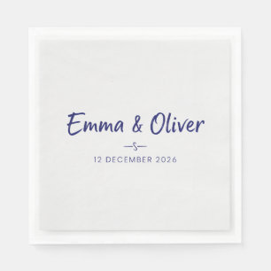 Elegant Botanical Floral Bridal Shower Personalise Napkin