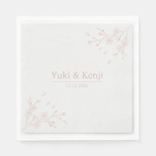 Elegant Botanical Floral Bridal Shower Personalise Napkin