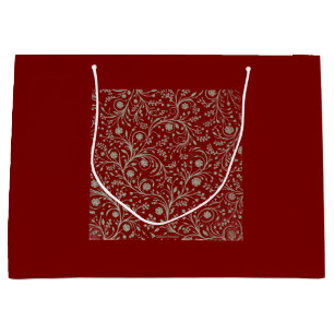 Elegant Botanical Floral Pattern – Minimal Nature Large Gift Bag