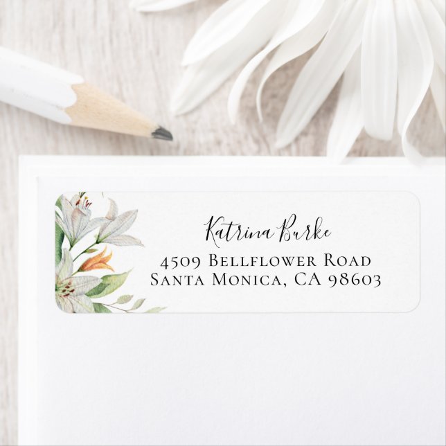 Elegant Botanical Floral Return Address (Insitu)