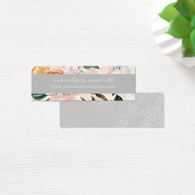 Elegant Botanical Floral Wedding Website RSVP (Desk)