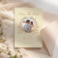 Elegant Botanical Floral Wreath Photo Wedding