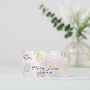 Elegant Botanical Glam Gold Business Card