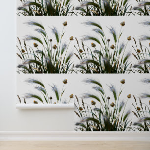 "Elegant Botanical Grass Wallpaper" Wallpaper